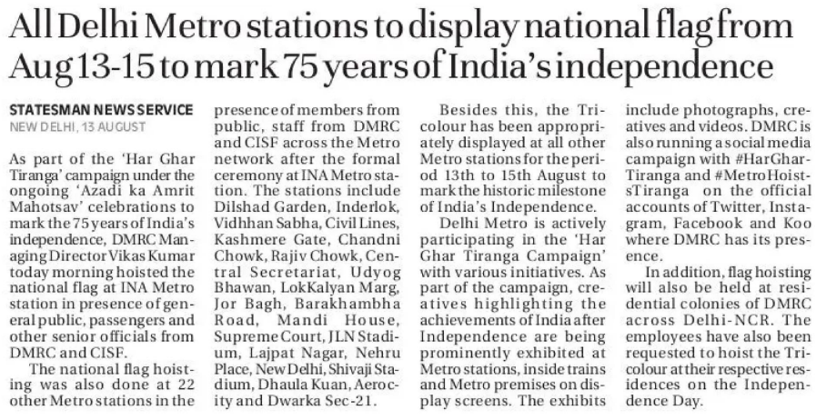 Welcome to Delhi Metro Rail Corporation(DMRC) | Official Website