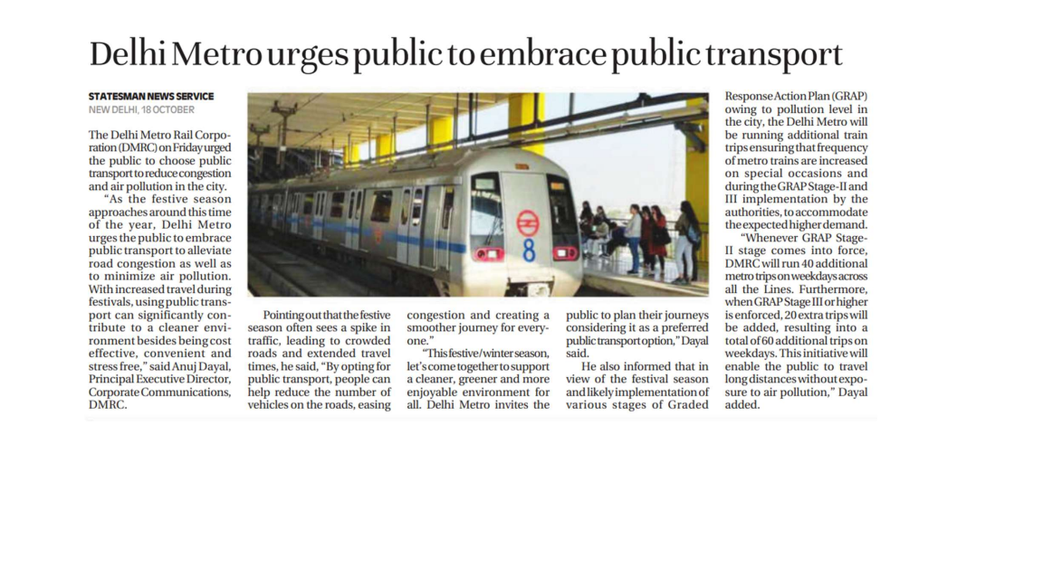 Welcome to Delhi Metro Rail Corporation(DMRC) | Official Website