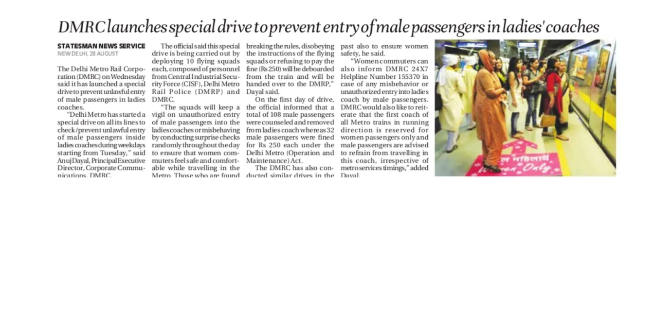 Welcome to Delhi Metro Rail Corporation(DMRC) | Official Website