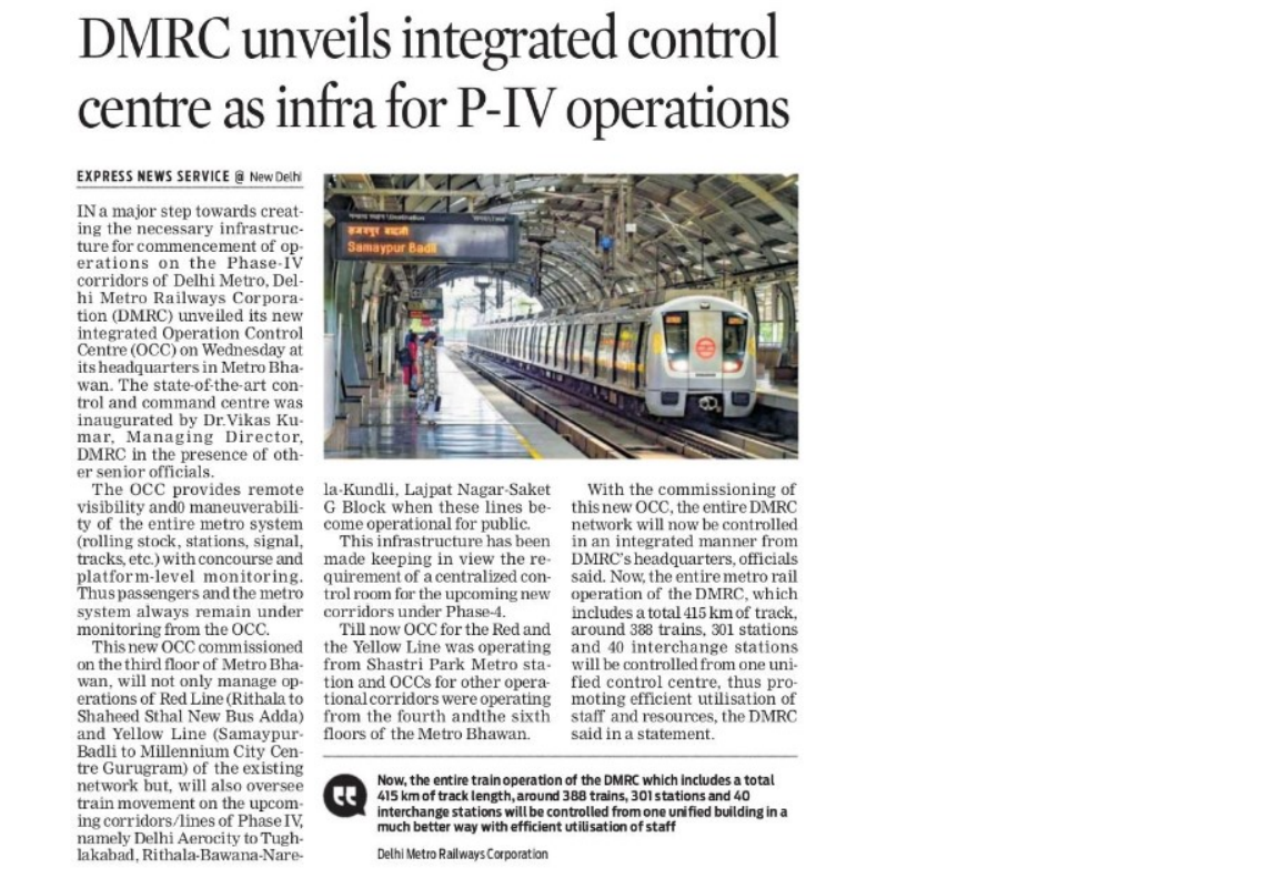 Welcome to Delhi Metro Rail Corporation(DMRC) | Official Website